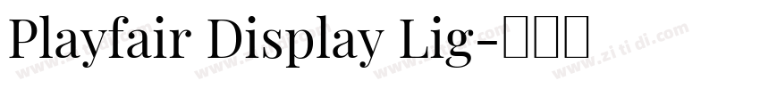 Playfair Display Lig字体转换